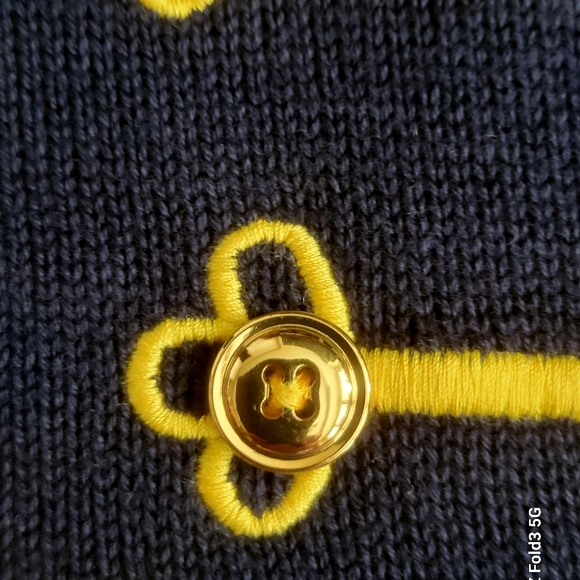 ♥️NWT♥️ GYMBOREE Girls' Navy & Red Tulle Dress with Gold Key Details - Picture 6 of 7